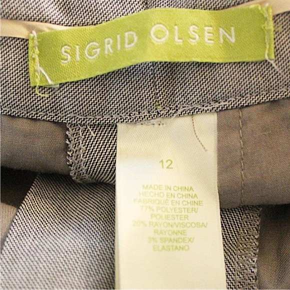 Sigrid Olsen Grey Modernist Trousers 12 - Picture 3 of 4